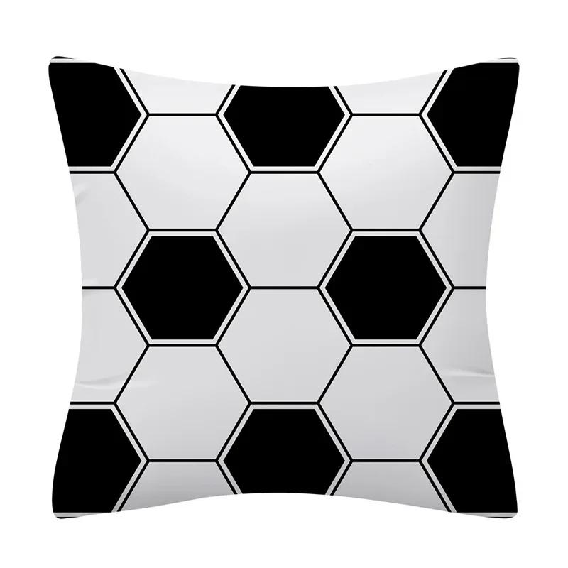 Football Basketball Rugby Double-Sided Printed Pillow Cover Short Plush Suitable Living Rooms Bedrooms Sofas Throw Cushion Cover