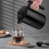 French Press Pot 3 Filters Press Handmade Coffee Pot Stainless Steel Double Walled Insulated 1000ml Coffee Press Pot Coffeeware