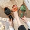 Trend Braided Slippers Women Flat Outdoor Weave Slides Rubber Sole Open Toe Beach Casual Sandals Ladies Cozy Shoes