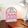Book Read This Year Counter Wooden Sign Reading Tracker for Bookshelf Home Library Decor Book Lover Gift for Librarian Reader Teacher