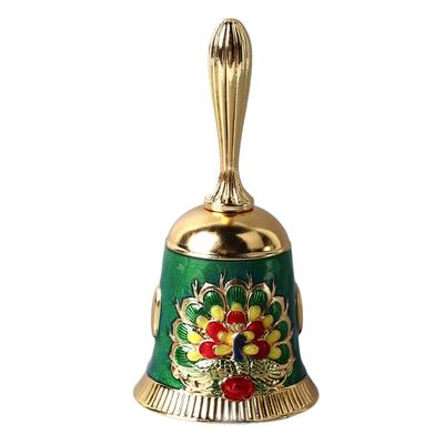 Ручной колокольчик, винтажный латунный старинный изысканный резной узор, ручной колокольчик для свадебного ужина