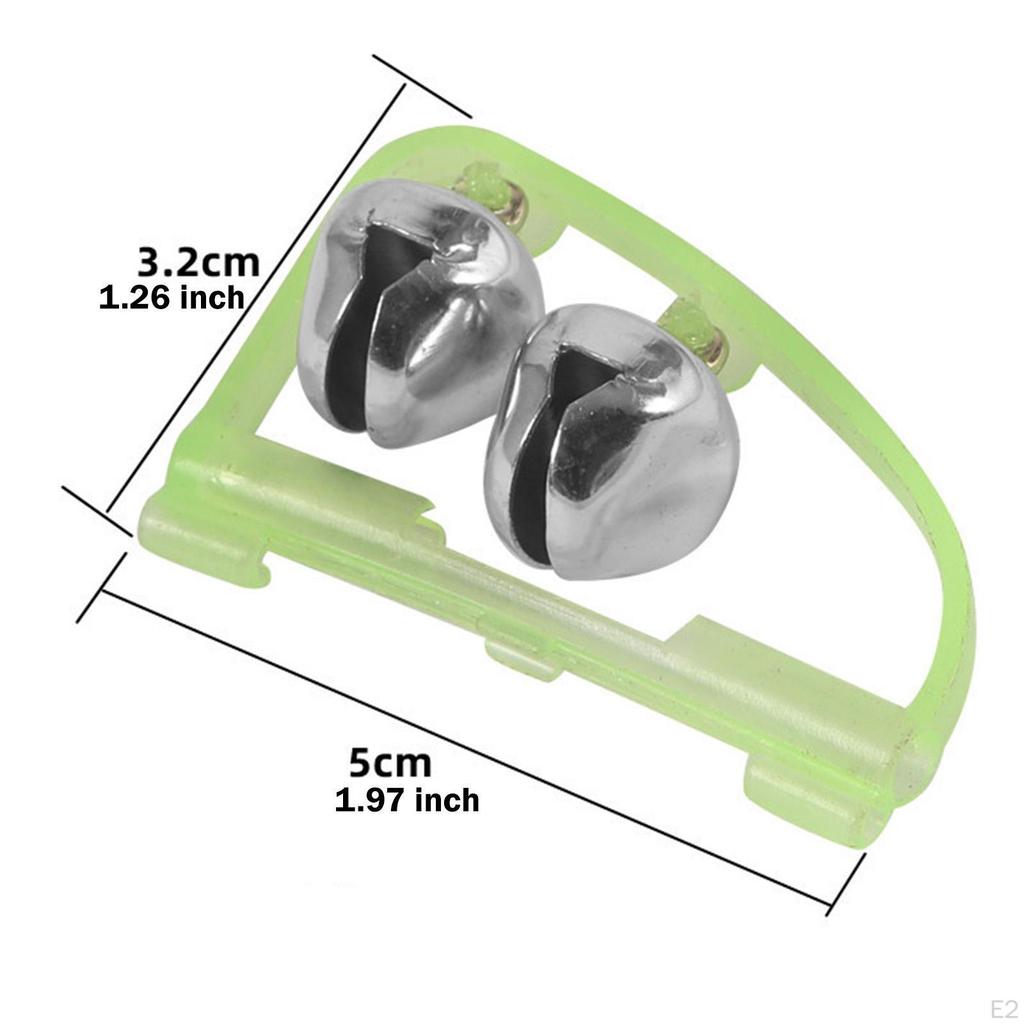 10Pcs Fishing Bells Rings Double Alarm Portable Twin Bell Accessories for Night Glow