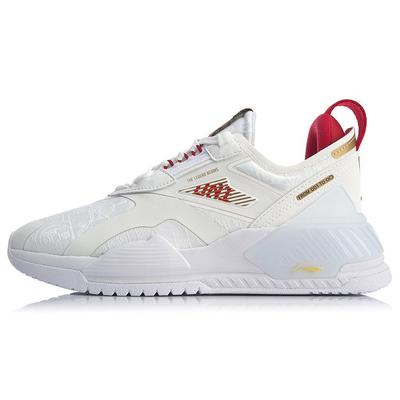 Li Ning 001 T2000 модные повседневные прочные легкие кроссовки с низким верхом женские кроссовки белые красные AGLQ002-6