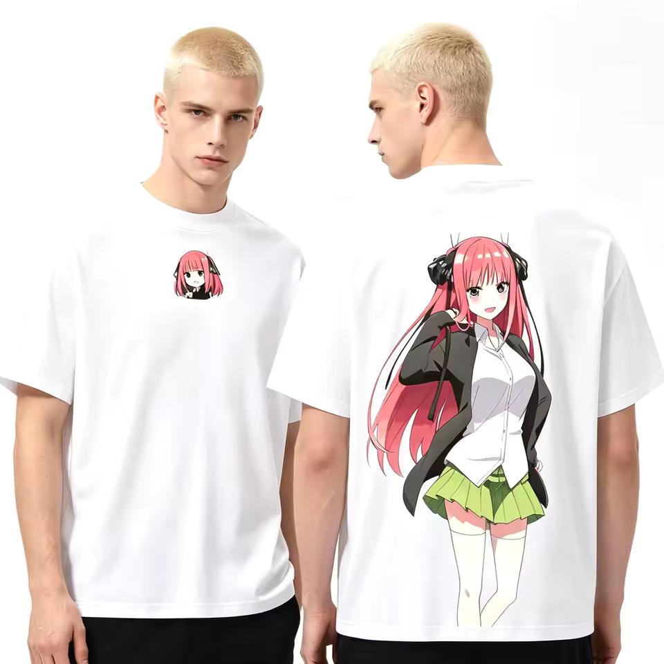 2026 Summer Hot Sale Anime The Quintessential Quintuplets Nakano Nino Print T‑Shirt Y2K Men Women Trendy Harajuku Gothic T-shirt