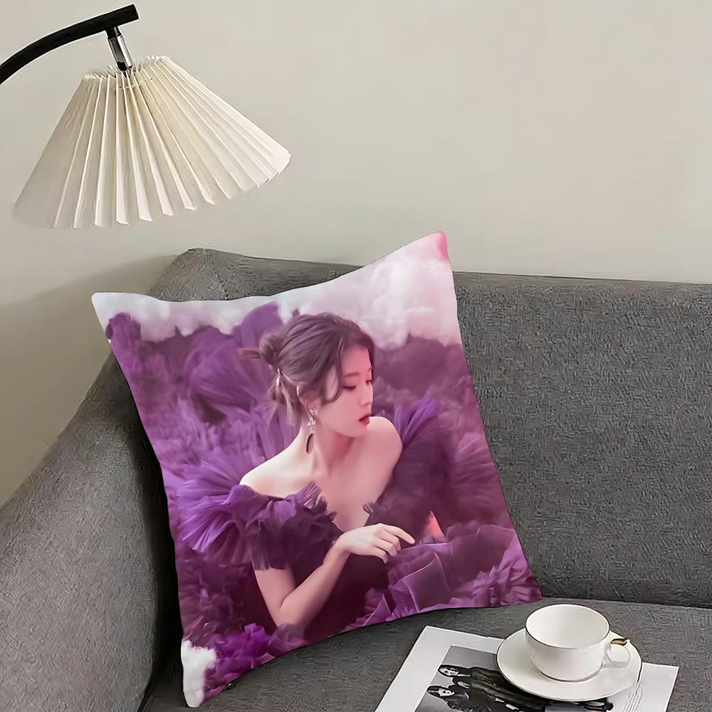 LLee Ji Eun IIU Singer Cushion Cover Pillowcase Ultra Soft Skin Friendly Fabric Cloud Like Comfort Concealed Zipper