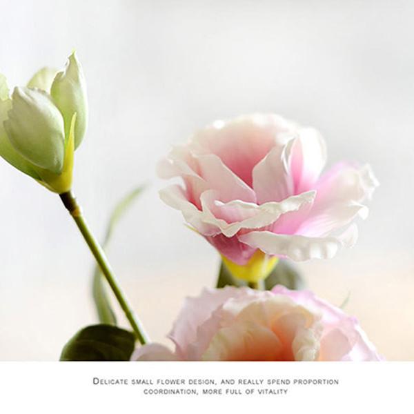 1 шт. искусственный цветок тройничного нерва эустома цветок украшение дома искусственный цветок свадебный цветок шелковая эустома