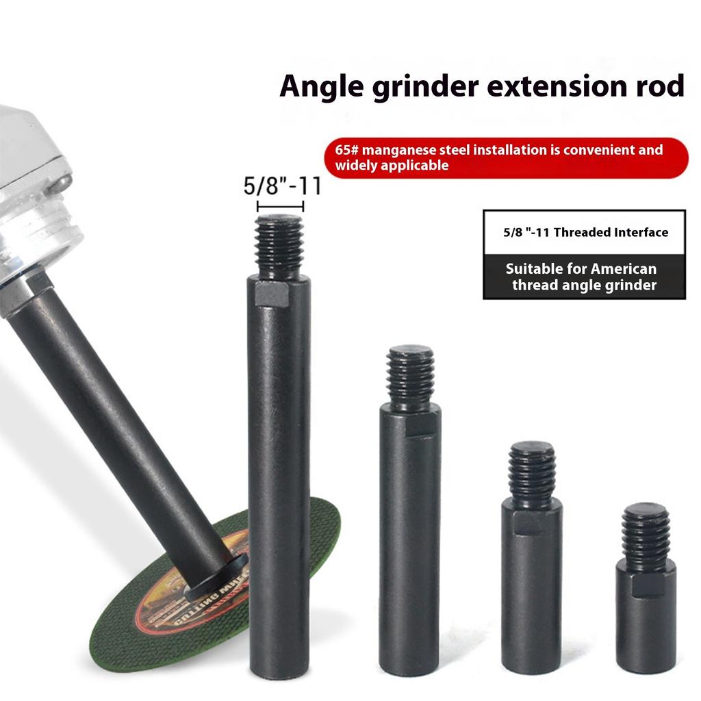 5/8-11 Threaded Universal Adapter For Angle Grinders Heavy Duty Alloy Steel Extension Shaft Accessory With Secure Connection