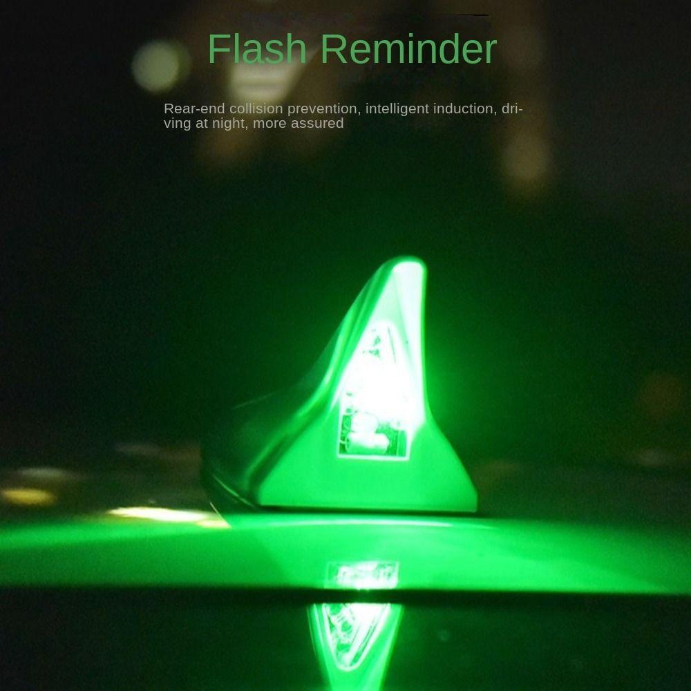 Универсальная автомобильная антенна плавник акулы светодиодный фонарь безопасности предупреждающий свет вождения