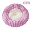 Round Pet Bed Dogs Cats Winter Warm Fleece Lined Nest Soft Cozy Indoor Sleeping Mat Small Medium Large Breeds
