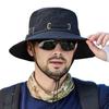 Outdoor Summer Fishing Hats Men Anti-UV Sunshade Breathable Hiking Beach Bucket Hat Male Fisherman Waterproof Quick Dry Cap