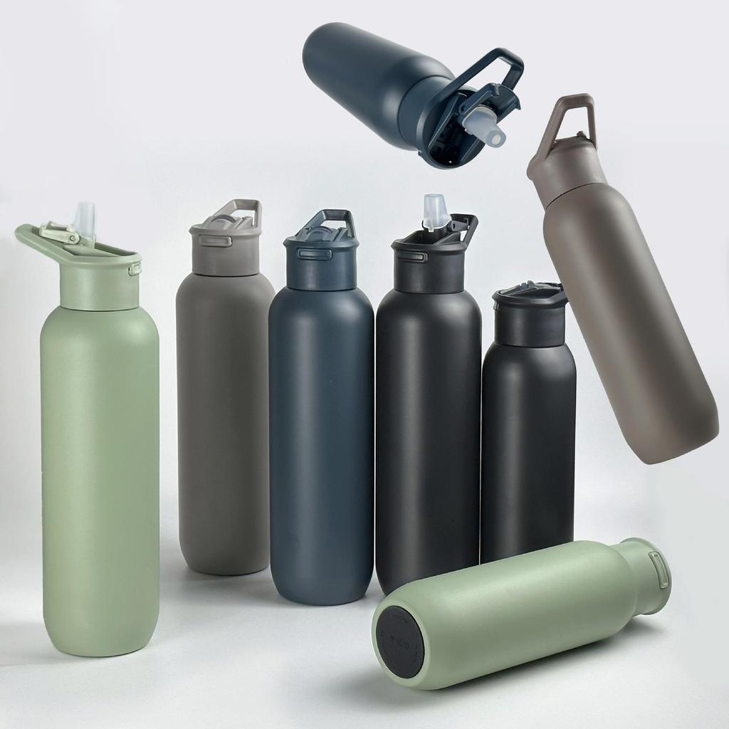 Portable Stainless Steel Vacuum Insulated Sports Water Bottle with Straw