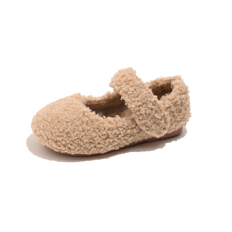 Baby Cotton Shoes Kids Ankle Warped Thick Warm Plush Fur Shoes Girls Moccasin Shoes Anti-Slippery Autumn Winter 2024 New