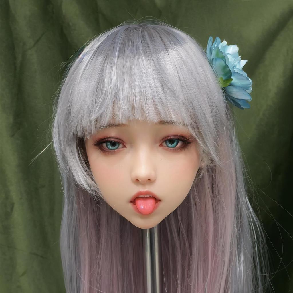 Голова секс-куклы для взрослых Изысканный макияж Tpe Мягкая резиновая голова Вылеплена со ртом Оральный секс Игрушка для взрослых мужчин