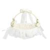 Wedding White Flower Basket Sufficient Capacity Lace Edge Elegant Romantic Flower Basket for