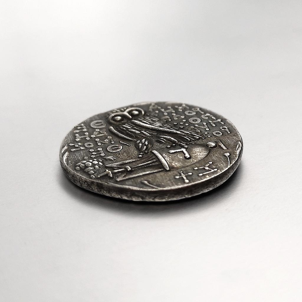 Копия древнегреческой Совы Афины Серебряная монета Коллекция иностранных монет