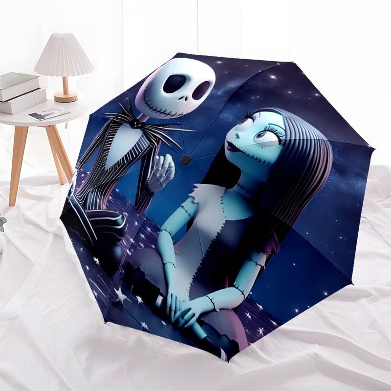 1pc Nightmare Before Christmas Automatic Cute Umbrella 8-Bone Design Compact Gear for Outdoor Travel, Perfect Holiday Gift yy251230017