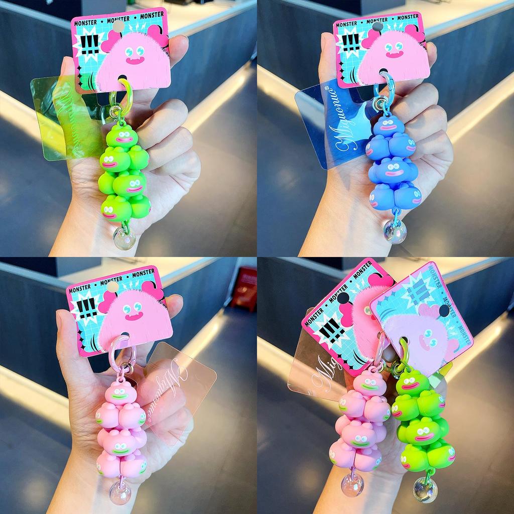 Милая серия брелоков «Семья монстров» Очаровательный зеленый мультяшный аксессуар для сумки Модный