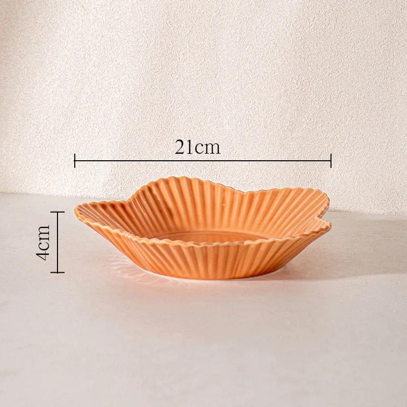 Изысканные цветы Керамическая тарелка Высококлассные рестораны Паста Обеденные тарелки Вкусные блюда Салатницы Уникальная домашняя посуда