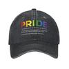 LGBTQ Be Kind Gay Pride LGBT Ally Rainbow Baseball Cap Unisex Distressed Denim Snapback Cap Outdoor All Seasons Travel Caps Hat
