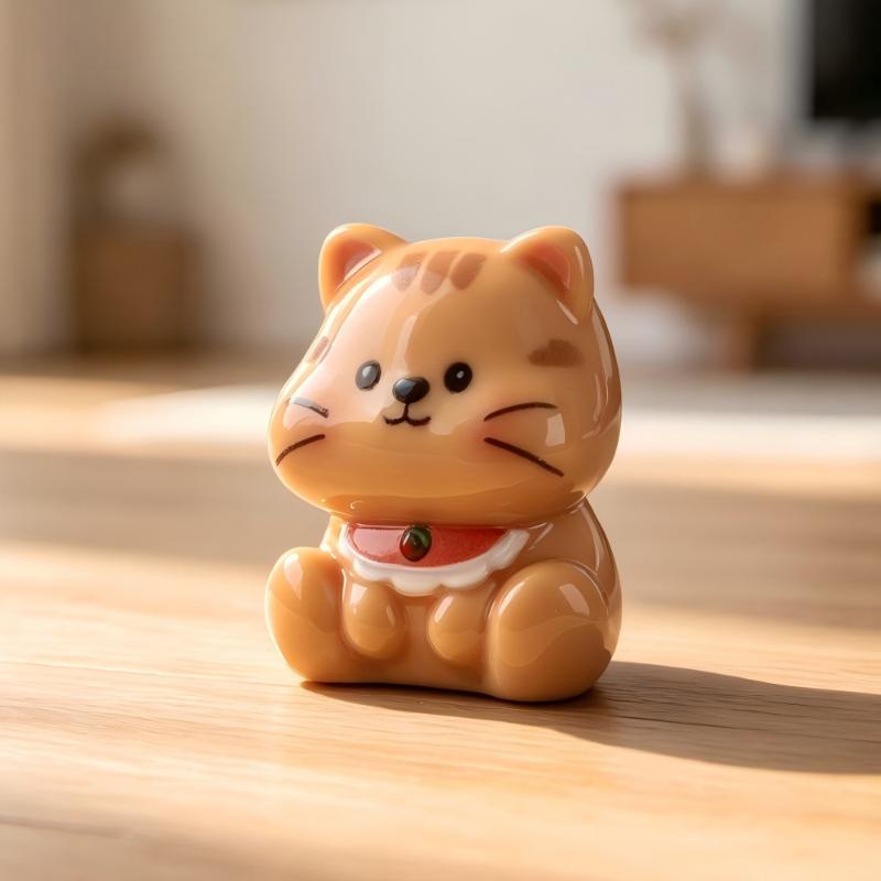 6 шт. Фигурка кошки Миниатюрная Декор для поделок Милый котенок Украшение для дома Стола Панели автомобиля Микро-пейзаж Мини-поделки Декор