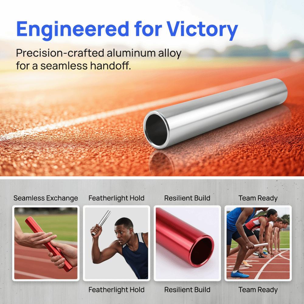 3PCS Smooth Surface Track Baton Hollow Tube Running Baton Reusable Relay Baton  Sports Training