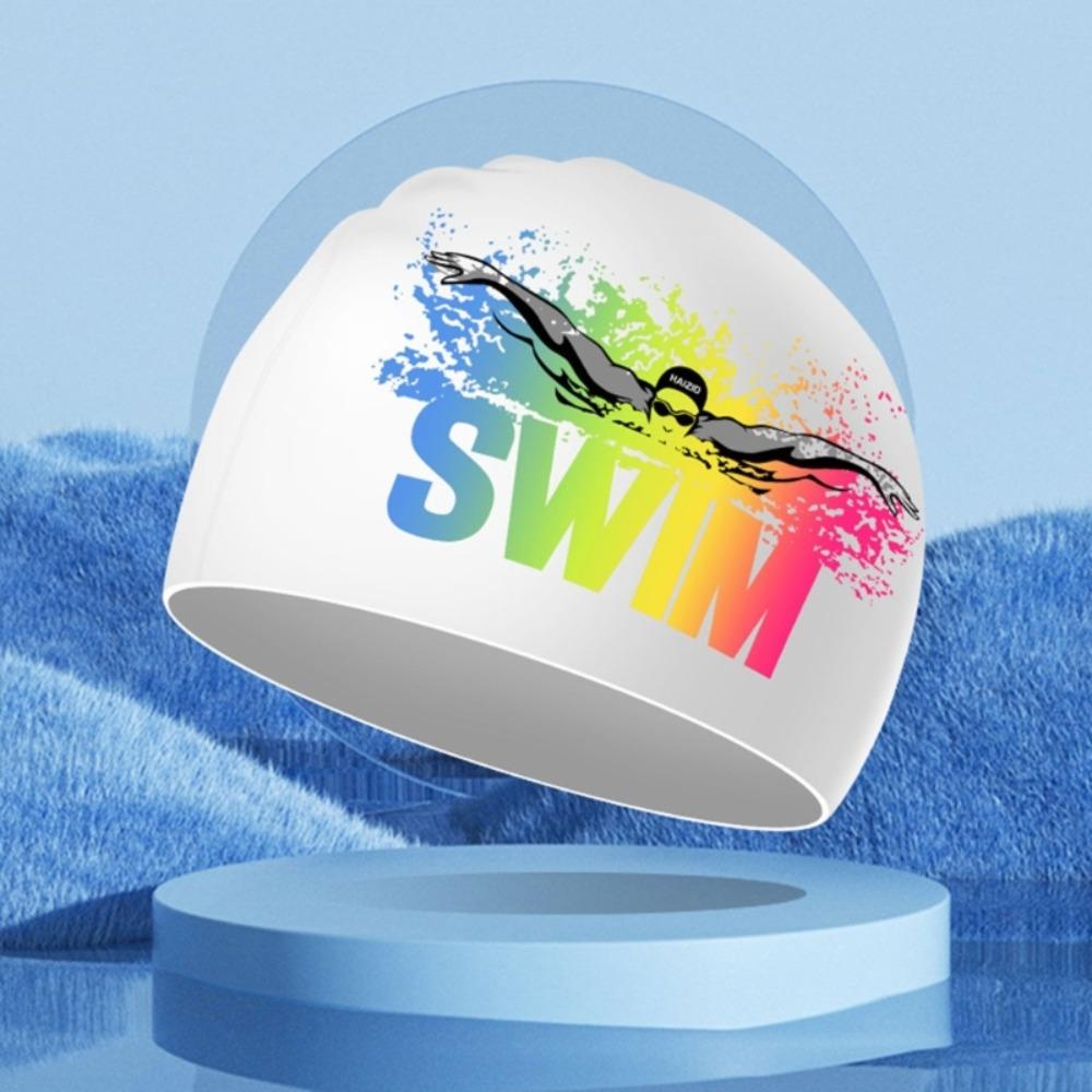 Защитная эластичная силиконовая шапочка для плавания с буквами, силиконовые шапочки для плавания, эластичная шапочка для дайвинга