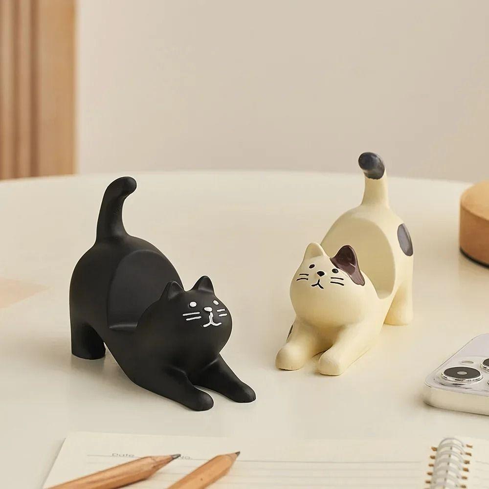 Resin Doll Mobile Phone Stand Stretch Oneself Cell Phone Bracket Cat Phone Holder Small Gifts