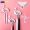 Flamingo Shaped Toothbrush Holder Rack Organizer Suction Stand Toothbrush Holder Bathroom Accessories Set Kids Storage Rack