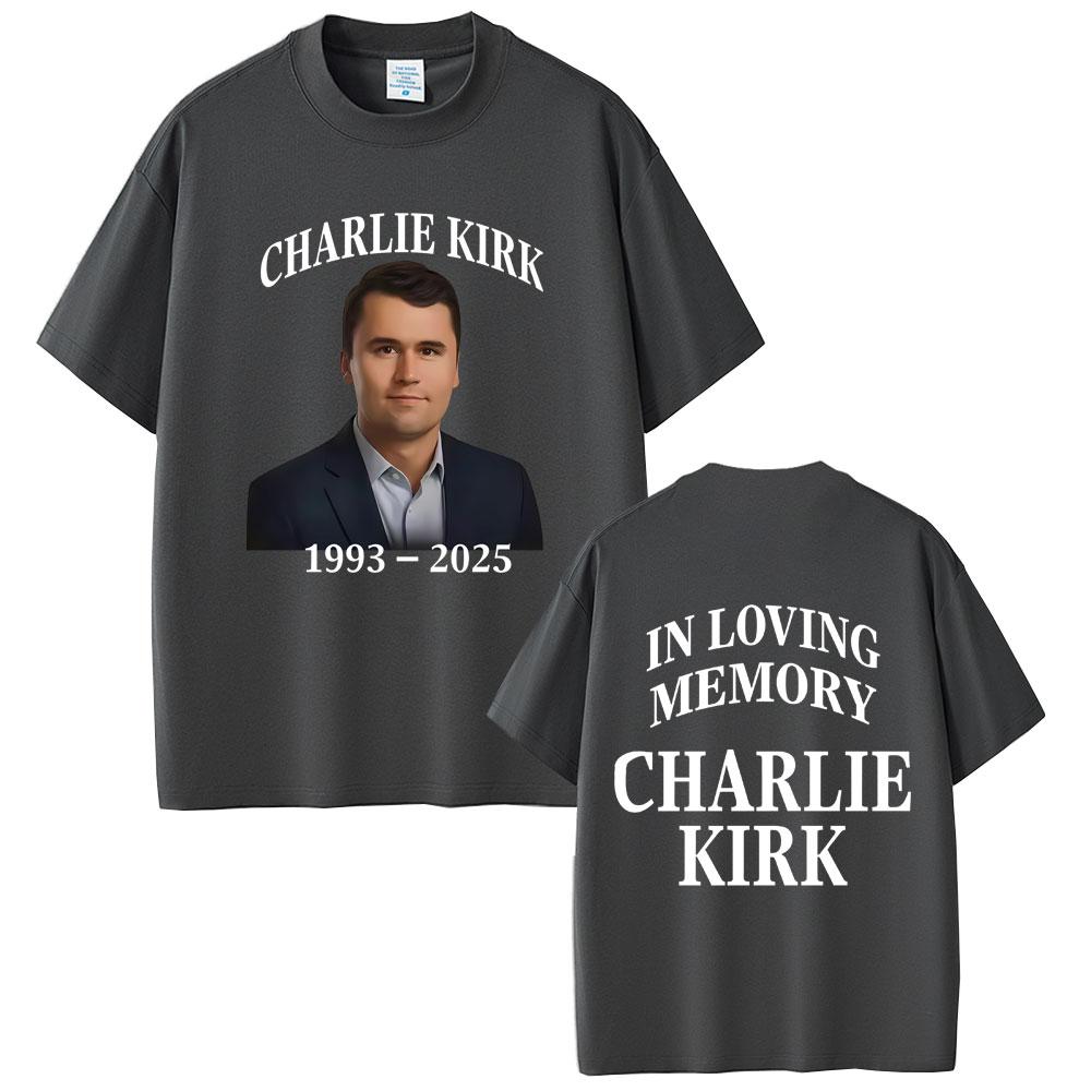 In Loveing Memory Charlie Kirk Freedom Tshirt Men Women Tribute Memorial American Hero Tshirts Man Patriotic Activism T Shirts