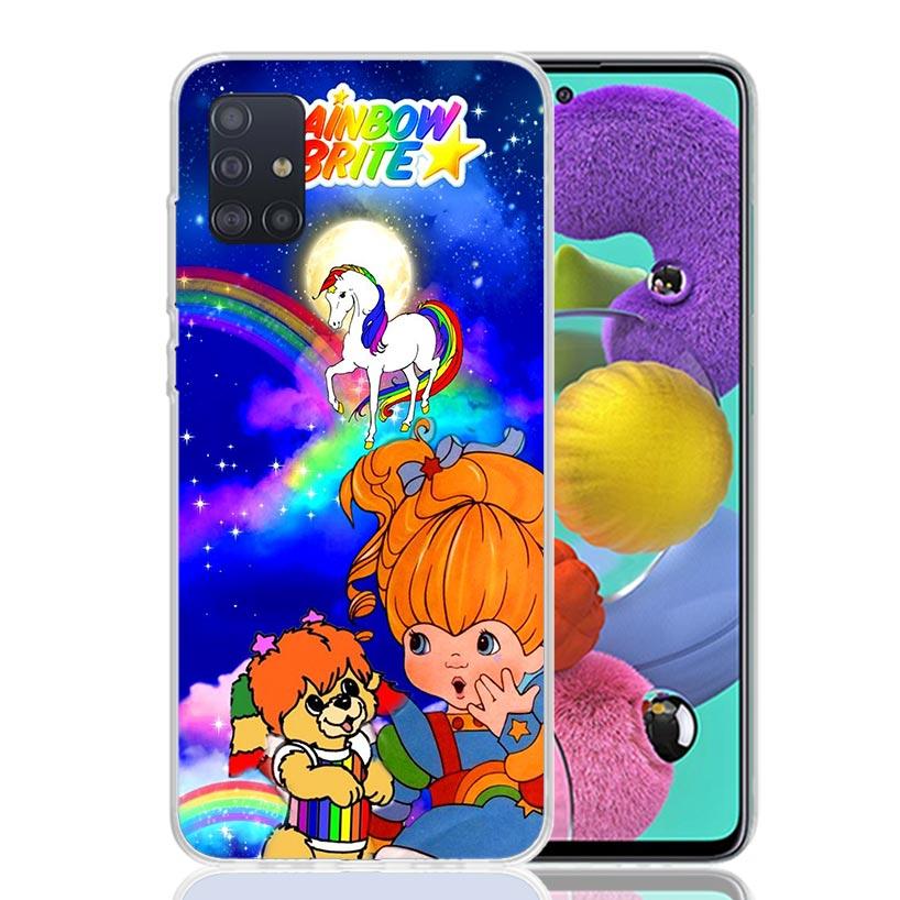 R-Rainbow Cute Brite Phone Case for Samsung Galaxy A52 A51 A50S A12 A22 A32 A72 A10S A30S A31 A71 Note 20 Ultra 10 Plus S10 Gala