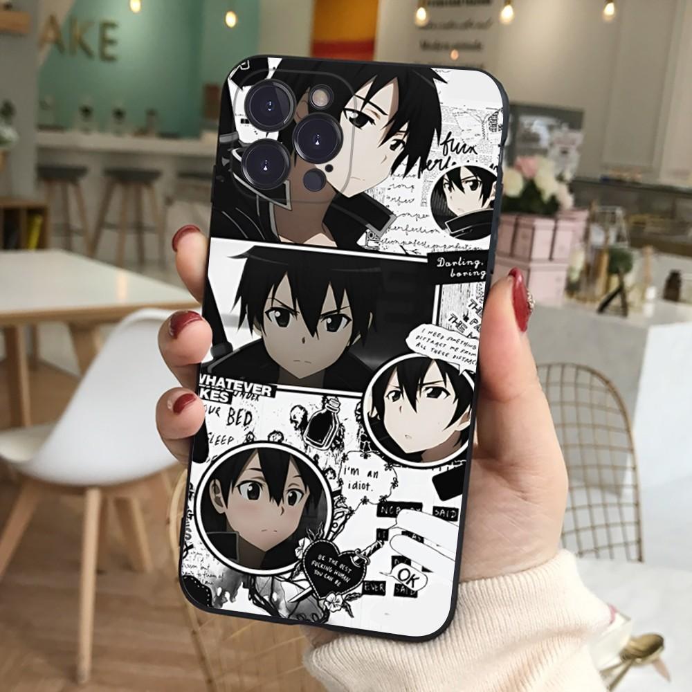 Чехол для телефона с аниме Sword Art Online SAO Для iPhone 15 6 7 8 Plus 11 12 13 14 Pro SE 2020 MAX Mini X XS XR Задняя крышка Funda