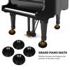 IRIN 4pcs Piano Caster Cups Non Slip Anti Noise Piano Foot Pads for Protecting Floors & Carpets Keyboard Instrument Accessories