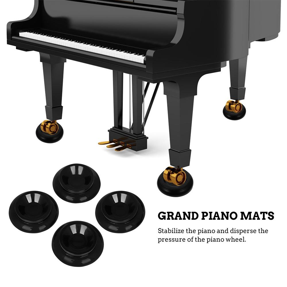 IRIN 4pcs Piano Caster Cups Non Slip Anti Noise Piano Foot Pads for Protecting Floors & Carpets Keyboard Instrument Accessories