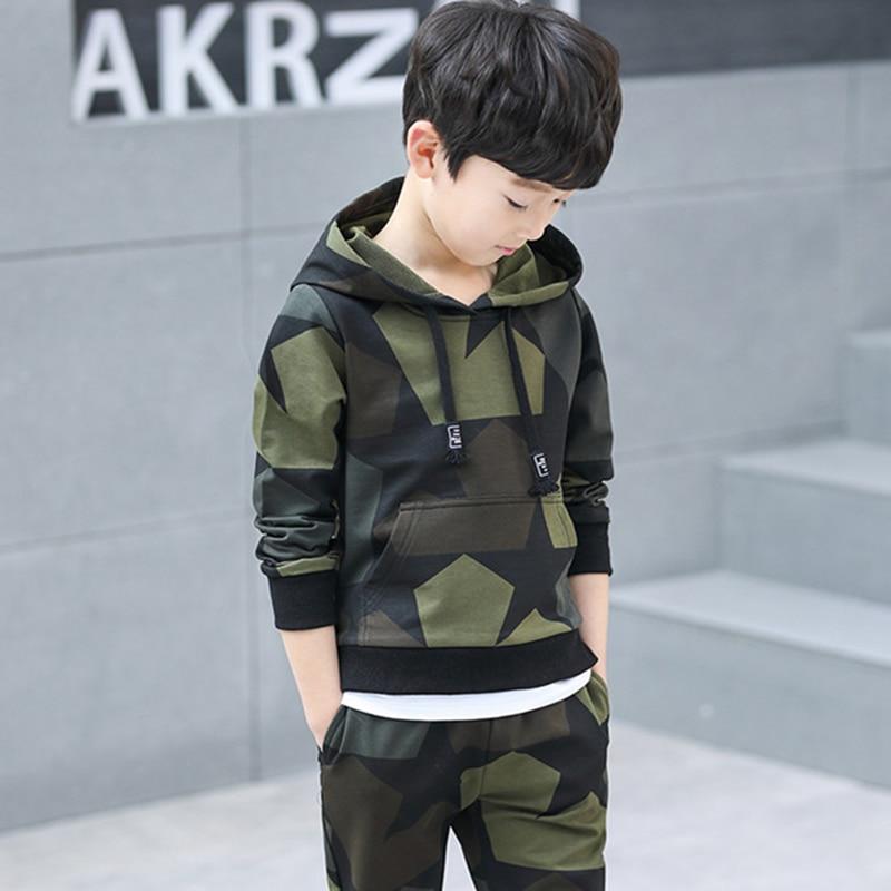 Teen Boys Clothes Set Kids Tracksuit Costume Hoodies Tops Pants Children Clothing Boys Outfits