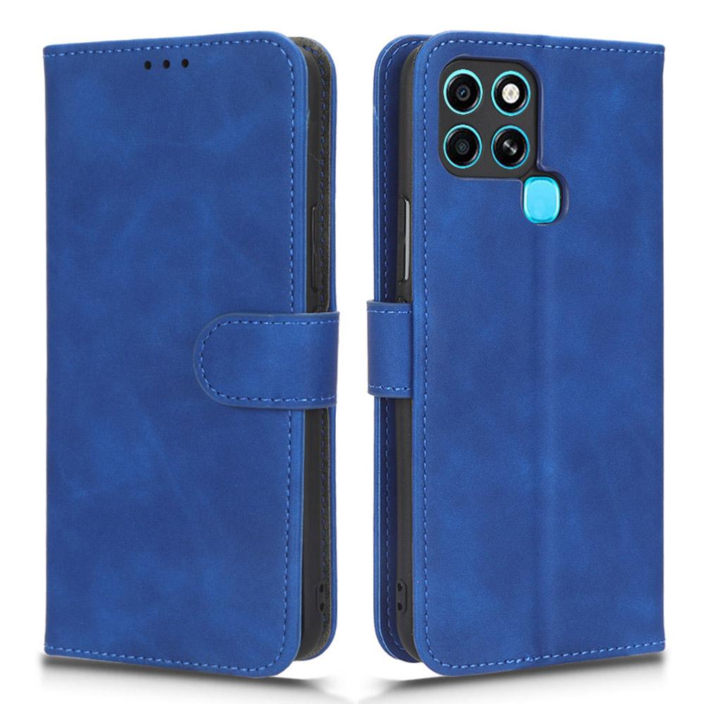 Для Infinix Smart 6 Чехол для телефона из искусственной кожи с ощущением прикосновения к коже, подставка, откидная обложка-кошелек