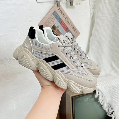 Инс корейская версия новых кроссовок для женщин 2025 весна студенческие универсальные спортивные туфли уличная съемка повседневные туфли на платформе 6662