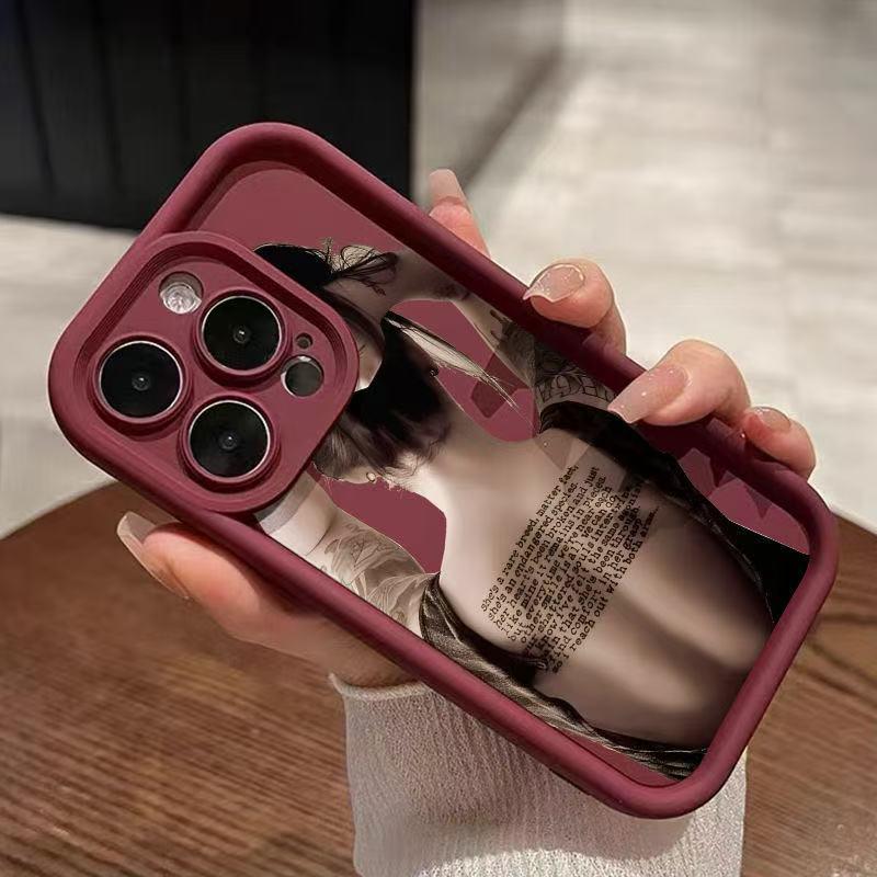 Противоударный чехол для iPhone 16 Pro Max и 15 Plus, мягкий, в стиле "Soft Girl", вид сзади