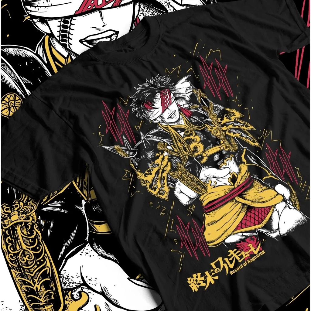 Vintage Washed Record of Ragnarok Buddha Manga Graphic T-shirt Men Women Printed Tee Summer Casual Fashion Clothing Tops High Quality Unisex Oversize