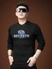 European Trendy Brand Long-Sleeve T-Shirt for Men with Letter Print, 2025 Autumn New Style, Half-High Collar Base Shirt, Autumn Top