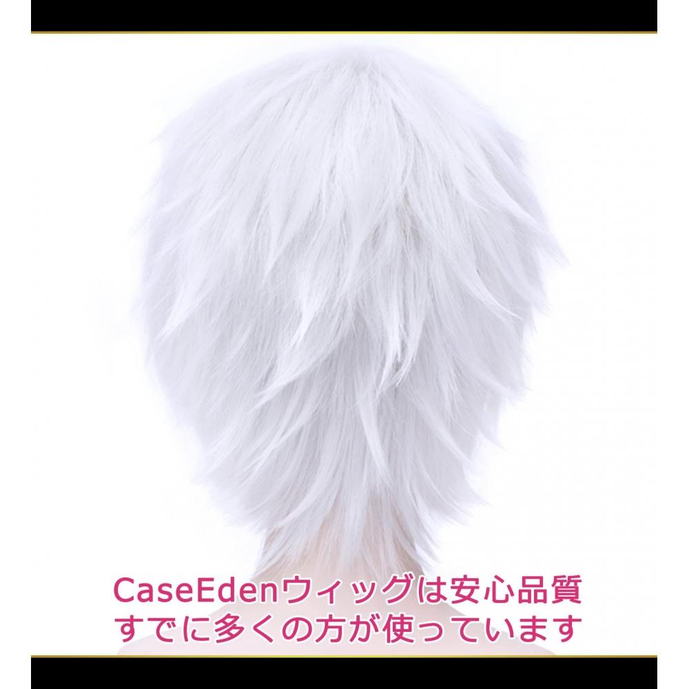 CaseEden Парик для косплея Накико Сого Айсака Белый Серебристый Серебристый Короткий 5317