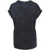 Womens/Ladies Acid Wash Extended Shoulder T-Shirt