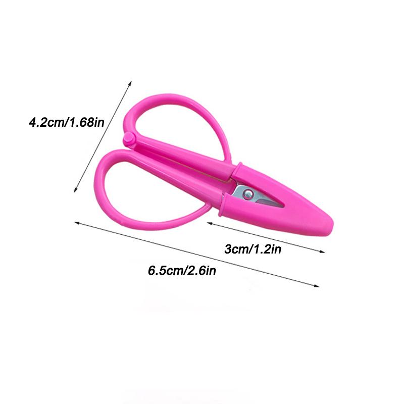 Мини-ножницы для шитья с защитной крышкой Маленькие ножницы из нержавеющей стали Портативные ножницы для деталей проектов своими руками