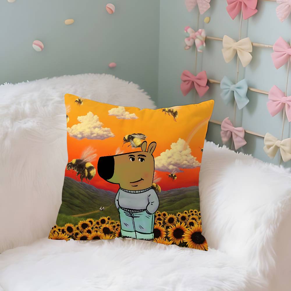 Смешная Наволочка C-Chill Guy Подушки Для Покрытия Предметы Декора Дома Декор Гостиной Чехлы Для Подушек