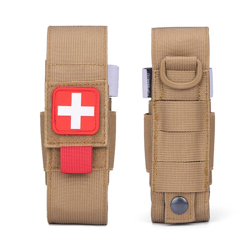 Тактический держатель жгута Molle, нейлоновый травматический медицинский нож, чехол для фонарика, держатель для фонарика, сумка для хранения охотничьего снаряжения для скорой помощи