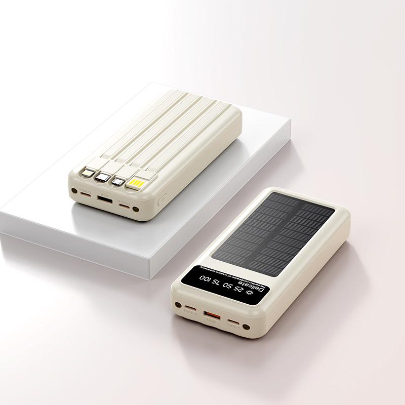 Солнечная портативная зарядная станция Power Bank на 20 000 мАч большой емкости с дисплеем – идеальный подарок на праздник