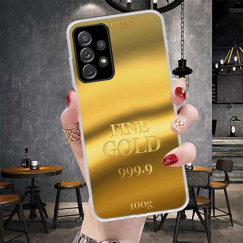 Мягкий чехол для телефона с тонким золотым узором для Samsung Galaxy A12 A22 A32 A52 A72 A02S A51 A50S A71 A70 A31 A20S Note 20 Ultra S