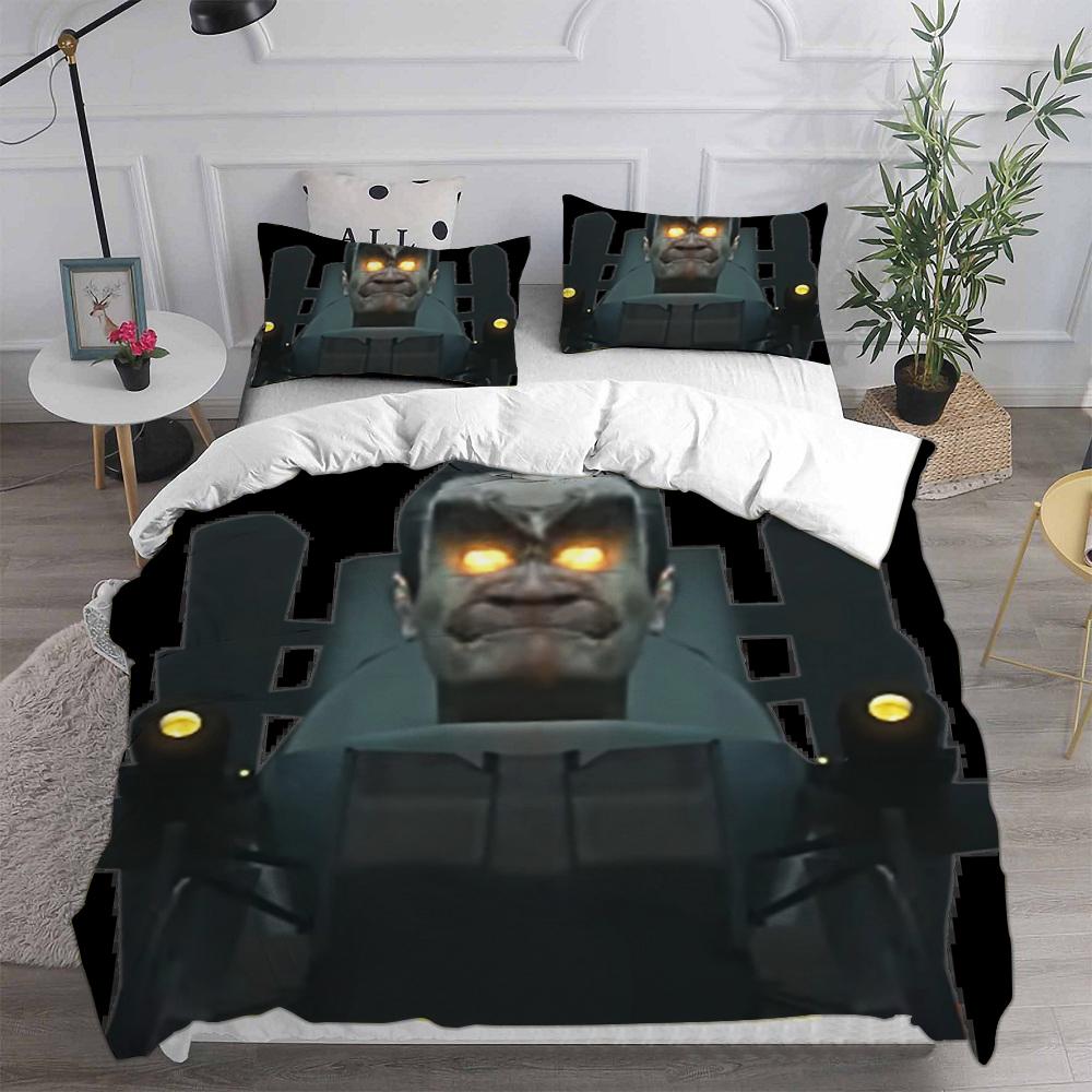 Игра Скибиди Туалет Арале Комплект постельного белья Одеяло Покрывало Пододеяльник Наволочка Набор из 2-3 предметов Детский Взрослый Размер