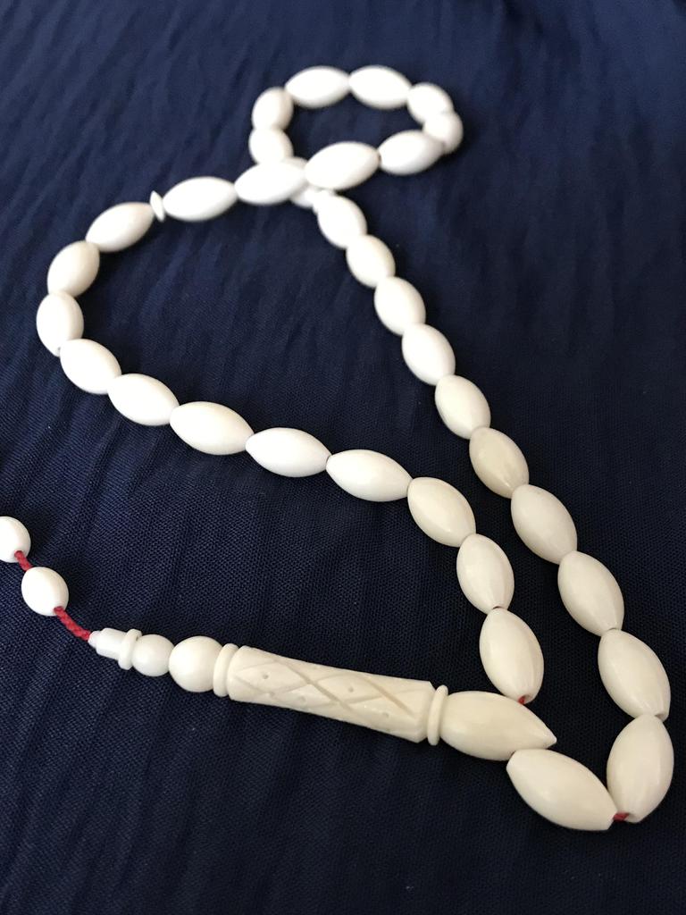 Camel Bonnet Rosary White Camel Bonnet Rosary 33 Бусины Ювелирный аксессуар Подарок