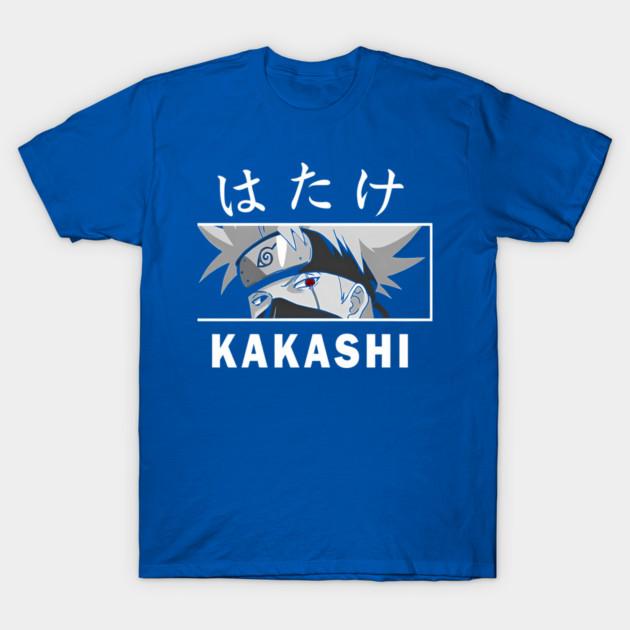 Asian Size Cotton Unisex Tshirt Print T-shirt Kakashi Sharingan Gaze T-shirt No-Cut Print Regular Fit