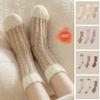 3Pairs Thickened Floor Plush Socks Winter Mid Tube Socks Women Creative Coral Fleece Socks Autumn